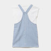 Ensemble robe salopette et t-shirt coton bleu fille