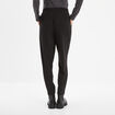 Pantalon en molleton à taille élastiquée noir femme