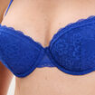 Soutien-gorge corbeille padd&eacute; dentelle bleu electrique femme