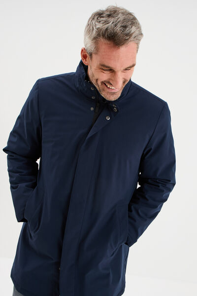 Parka 3-en-1 d&eacute;perlante bleu fonc&eacute; homme