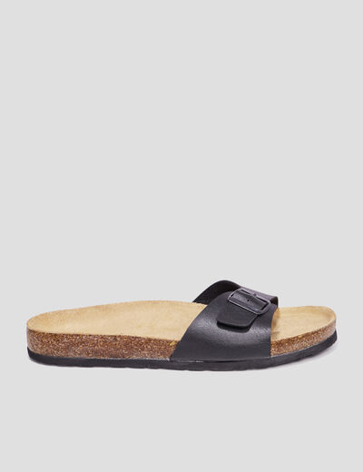 Mules avec boucles noir homme