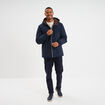 Blouson r&eacute;versible &agrave; capuche zipp&eacute; bleu marine homme