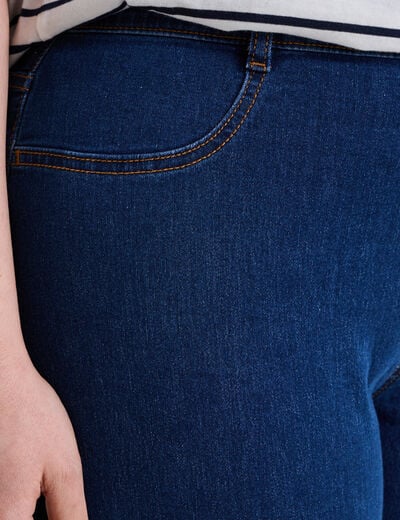 Jegging avec passants taille haute denim stone femme grande taille