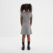 Robe patineuse manches courtes ecru fille