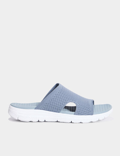 Chaussons mules confort gris femme
