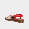 Sandales avec bride effet foulard rouge femme