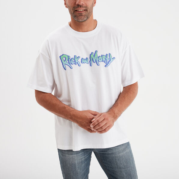 t shirt manches courtes rick et morty blanc homme T-shirt manches courtes Rick et Morty blanc homme