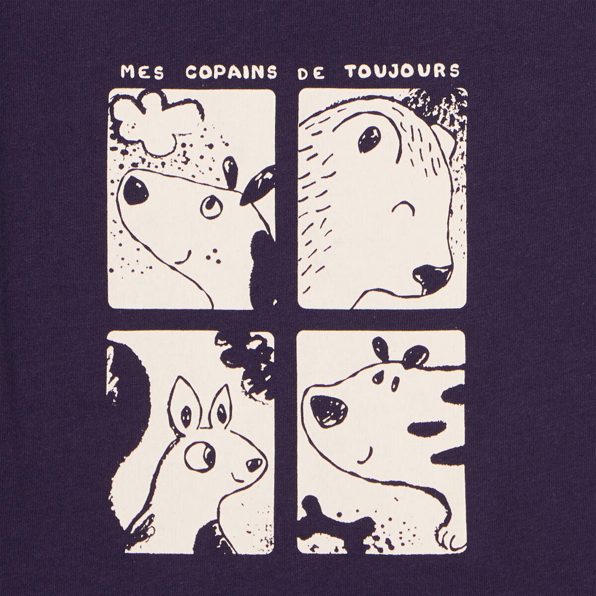 T-shirt épaule boutonnée manches longues bleu marine bébé garçon