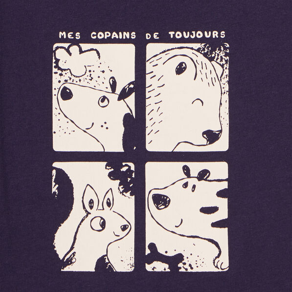 t shirt epaule boutonnee manches longues bleu marine bebeg T-shirt épaule boutonnée manches longues bleu marine bébé garçon