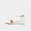 Sandales &agrave; talons blanc femme