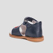 Sandales en cuir bleu marine bébé fille