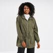 Coupe-vent &agrave; capuche imperm&eacute;able vert kaki femme
