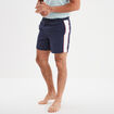 Short de bain droit à nouer bleu marine homme
