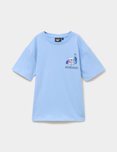 T-shirt manches courtes Brawl Stars bleu ciel gar&ccedil;on