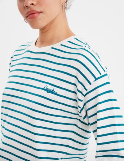T-shirt manches longues Creeks blanc femme