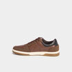 Tennis basses &agrave; lacets marron homme