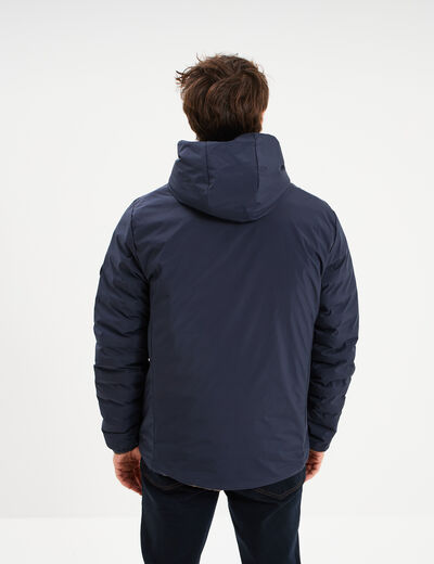 Blouson r&eacute;versible coupe-vent d&eacute;perlant bleu fonc&eacute; homme