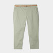 Pantalon chino taille haute coton vert kaki femme grande taille