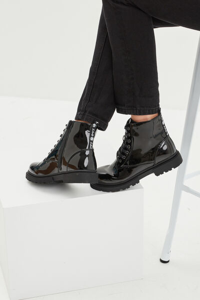 Bottines vernies zippées Liberto noir fille