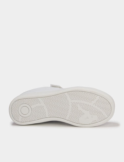 Tennis basses &agrave; scratchs Kappa FENIT rose pastel fille