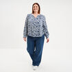 Blouse boutonn&eacute;e blanc femme grande taille
