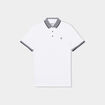 Polo coton stretch droit manches courtes blanc homme