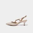 Escarpins &agrave; brides asym&eacute;triques ivoire femme