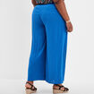 Pantalon large fluide 7/8ème bleu roi femme grande taille