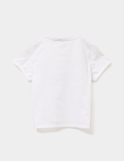 T-shirt coton Hello Kitty Kuromi blanc fille