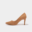 Escarpins &agrave; talons aiguilles camel femme