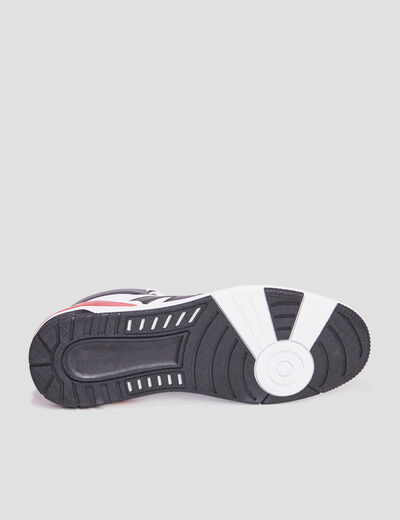 Baskets montantes à lacets blanc homme