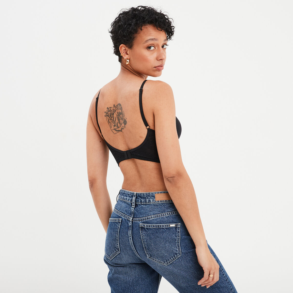 Soutien-gorge bustier noir femme