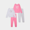 Lot 2 ensembles pyjamas coton rose clair fille