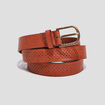 Ceinture perforée marron femme