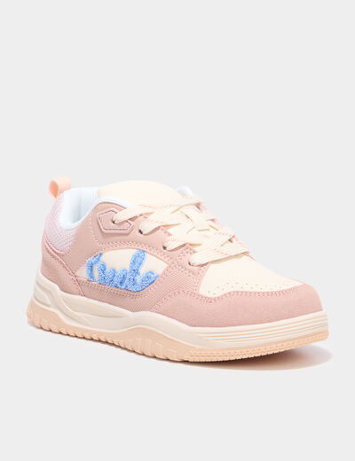 Baskets esprit skate &agrave; lacets rose fille