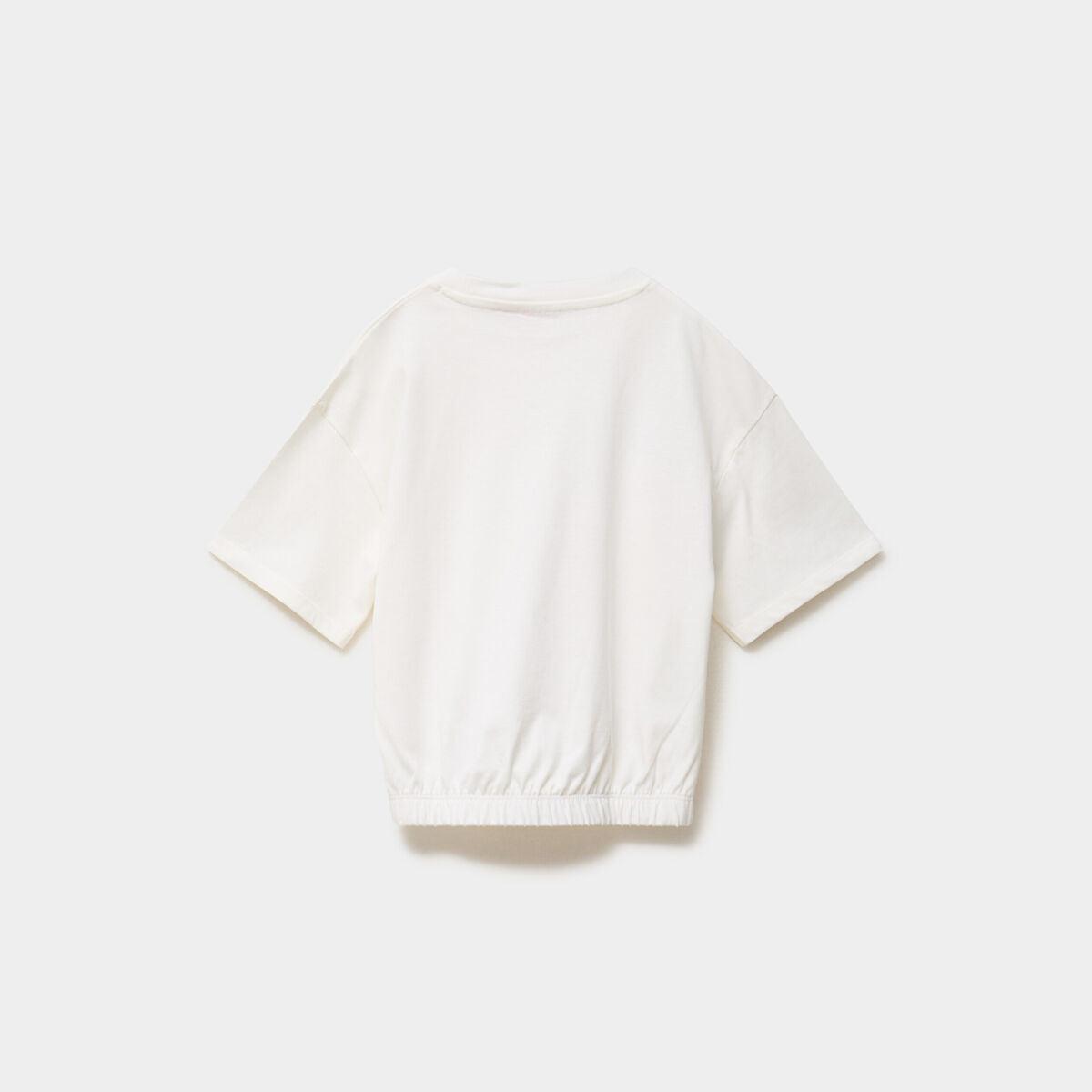 T-shirt sequins avec bas &eacute;lastiqu&eacute; ivoire fille