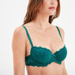 Soutien-gorge emboîtant paddé dentelle vert foncé femme