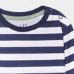 T-shirt col rond manches longues coton bleu marine bébé garçon