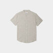 Chemise col mao manches courtes vert kaki homme