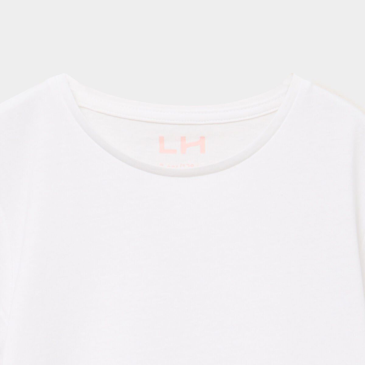 T-shirt manches courtes en coton blanc fille