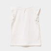 T-shirt manches volants coton ecru b&eacute;b&eacute; fille