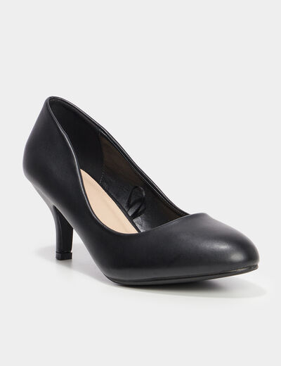 Escarpins iris&eacute;s noir femme