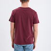 T-shirt droit en coton manches courtes prune homme