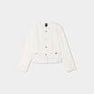 Veste col rond boutonnée Mosquitos blanc femme