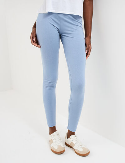 Legging taille haute bleu gris femme
