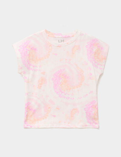 T-shirt manches courtes coton beige fille