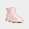 Bottines fourr&eacute;es &agrave; sequins rose fille