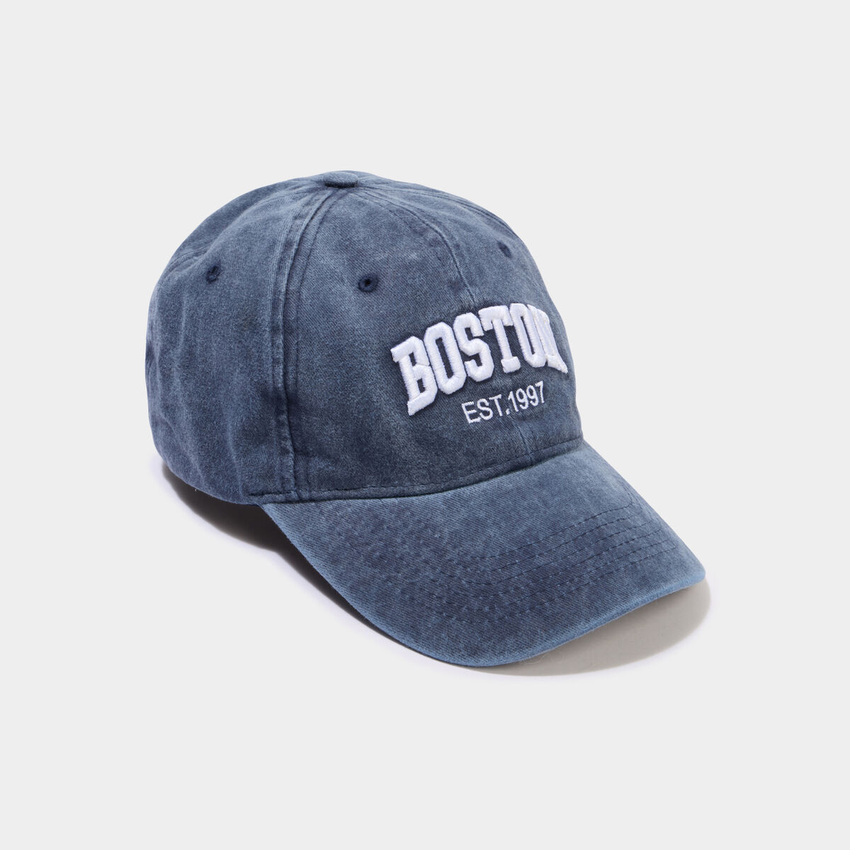 Casquette ajustable en jean bleu marine homme