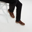 Tennis basses &agrave; lacets marron homme