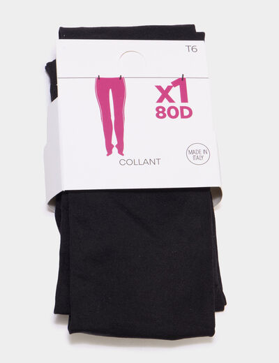 Collants 80D noir femme grande taille